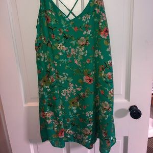 Prettiest, flowy green dress!